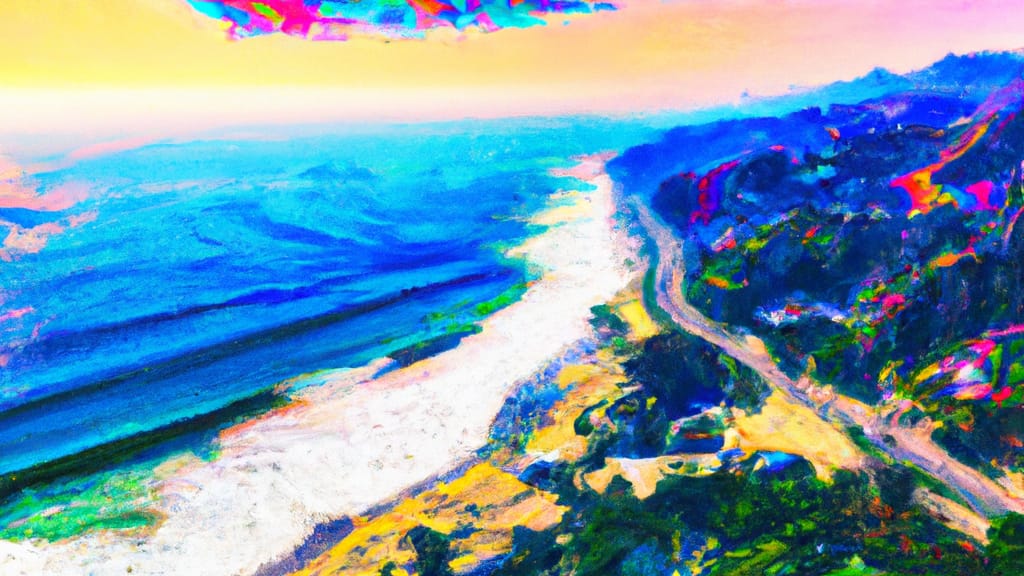 Malibu, California painted from the sky
