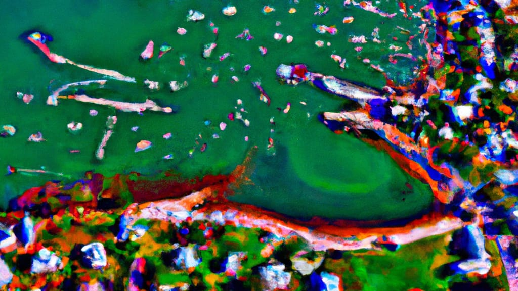 Marblehead, Massachusetts painted from the sky