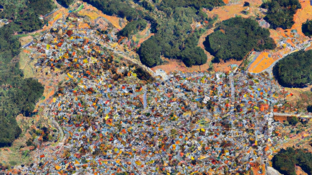 Marion, South Carolina painted from the sky