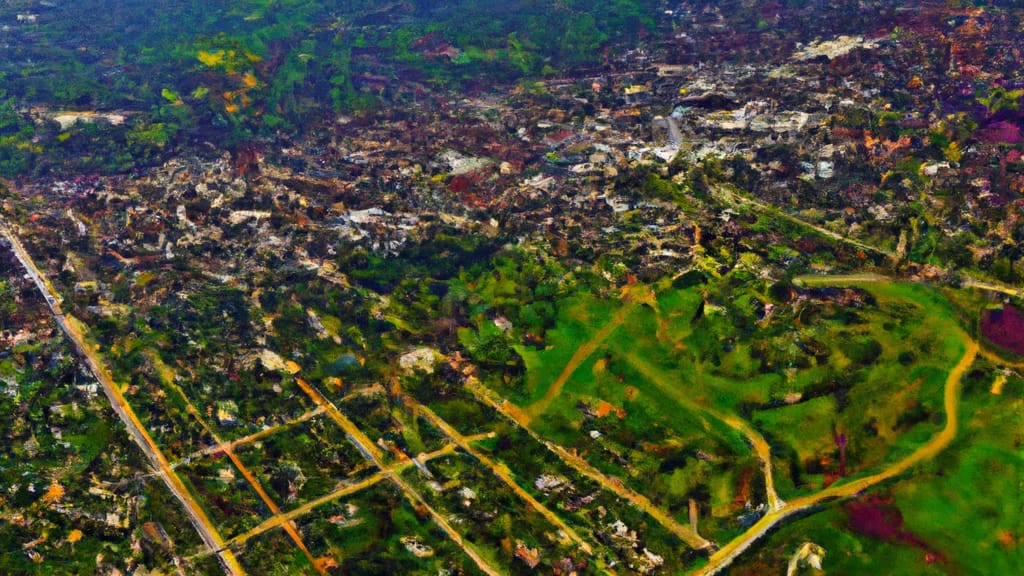 Marksville, Louisiana painted from the sky