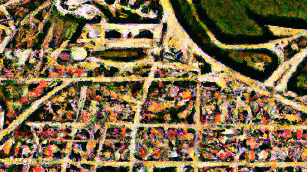 Mattoon, Illinois painted from the sky