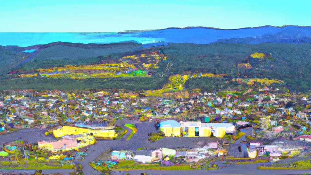 McKinleyville, California painted from the sky