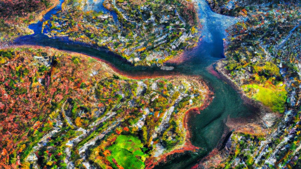 Medway, Massachusetts painted from the sky