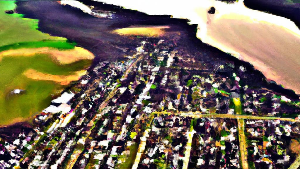 Meraux, Louisiana painted from the sky