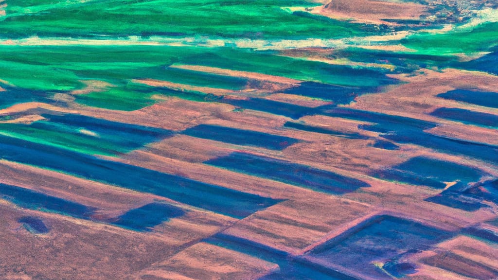 Merced, California painted from the sky