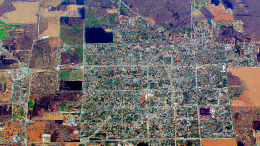 Midlothian, Illinois painted from the sky