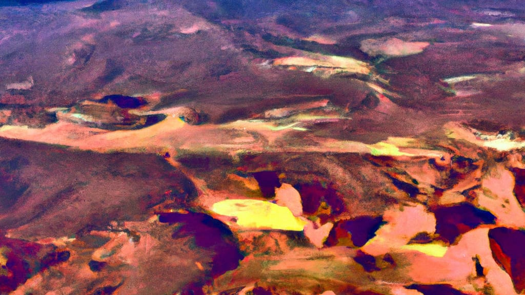 Mohave Valley, Arizona painted from the sky