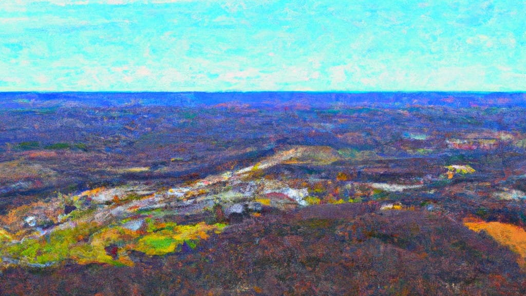 Monticello, Arkansas painted from the sky