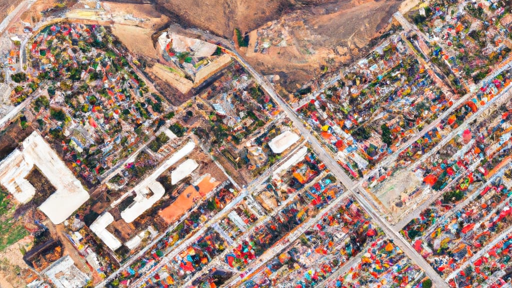 Montrose, Colorado painted from the sky