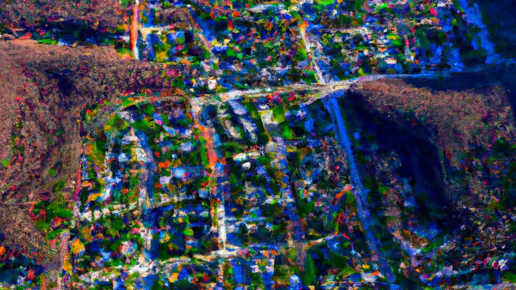 Montvale, New Jersey painted from the sky