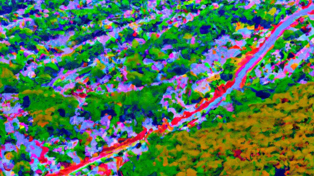 Montville, New Jersey painted from the sky