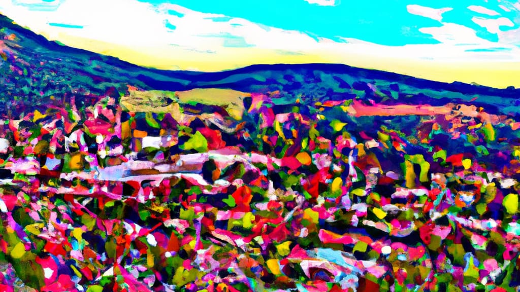 Moraga, California painted from the sky