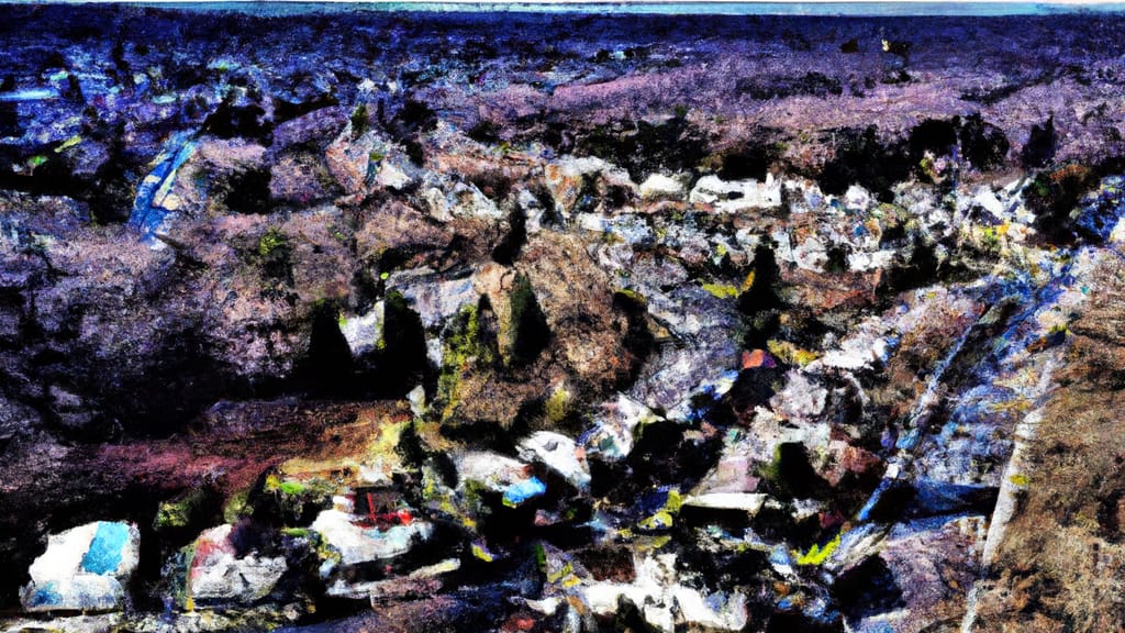 Morganville, New Jersey painted from the sky
