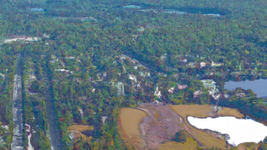 Moultonborough, New Hampshire painted from the sky