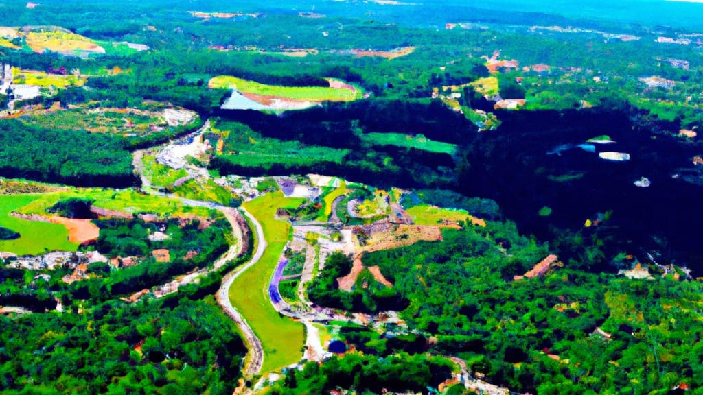 Mount Holly, North Carolina painted from the sky