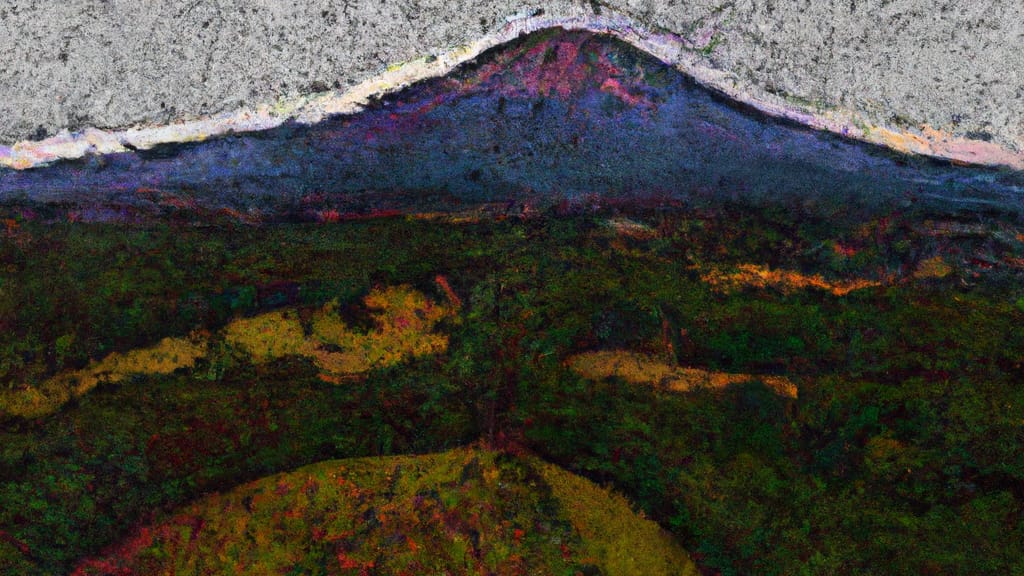 Mount Rainier, Maryland painted from the sky