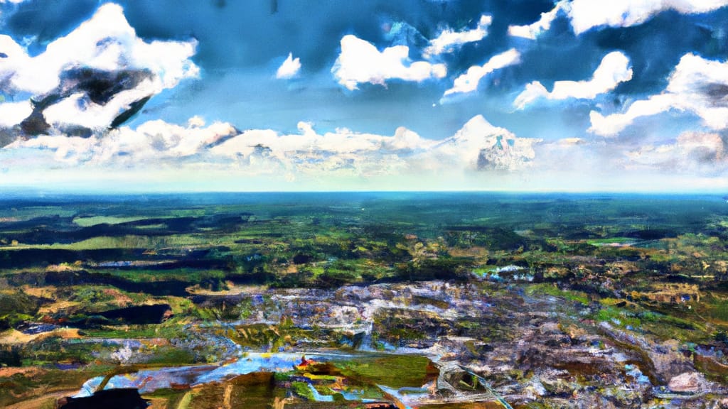 Napoleon, Ohio painted from the sky