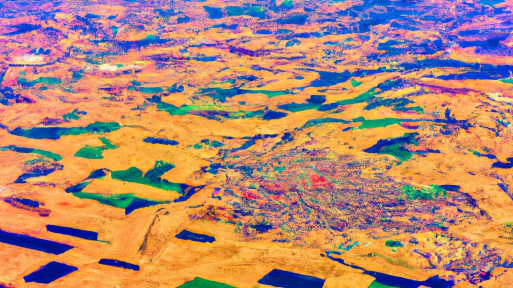 Nevada, Iowa painted from the sky