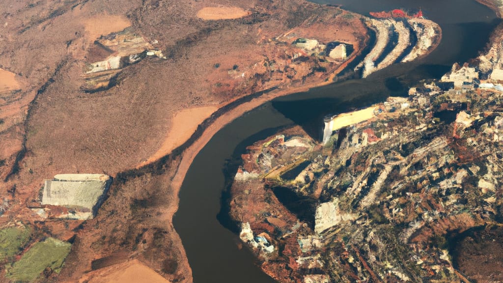 New Brunswick, New Jersey painted from the sky