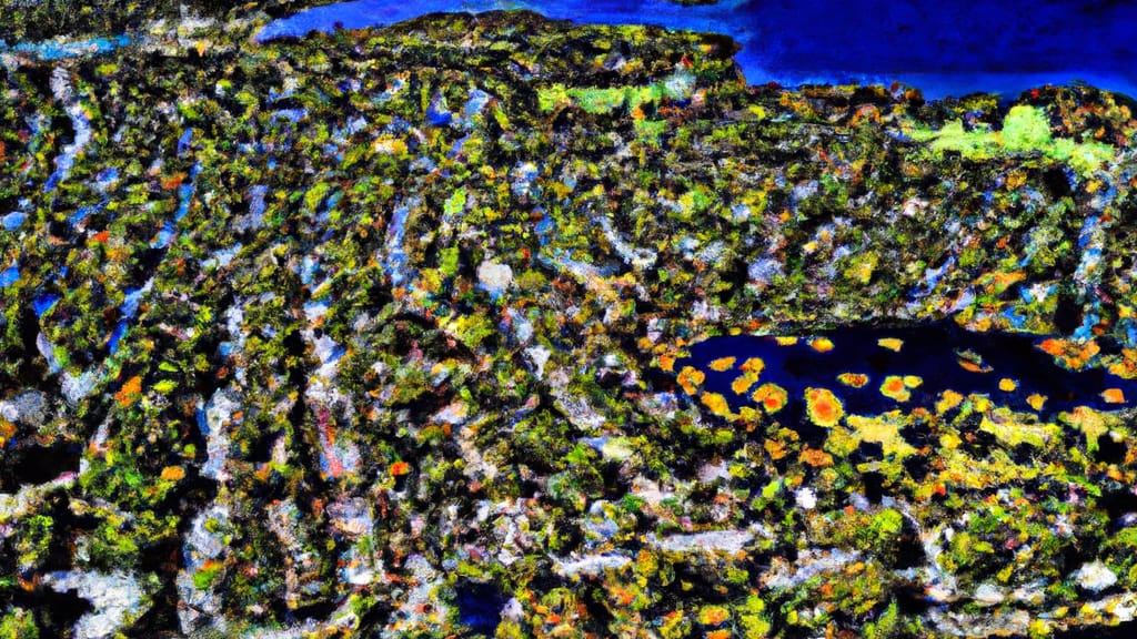 New Port Richey, Florida painted from the sky
