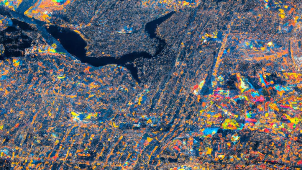 Newark, New Jersey painted from the sky