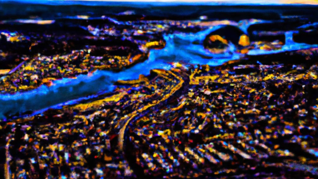Newburgh, New York painted from the sky