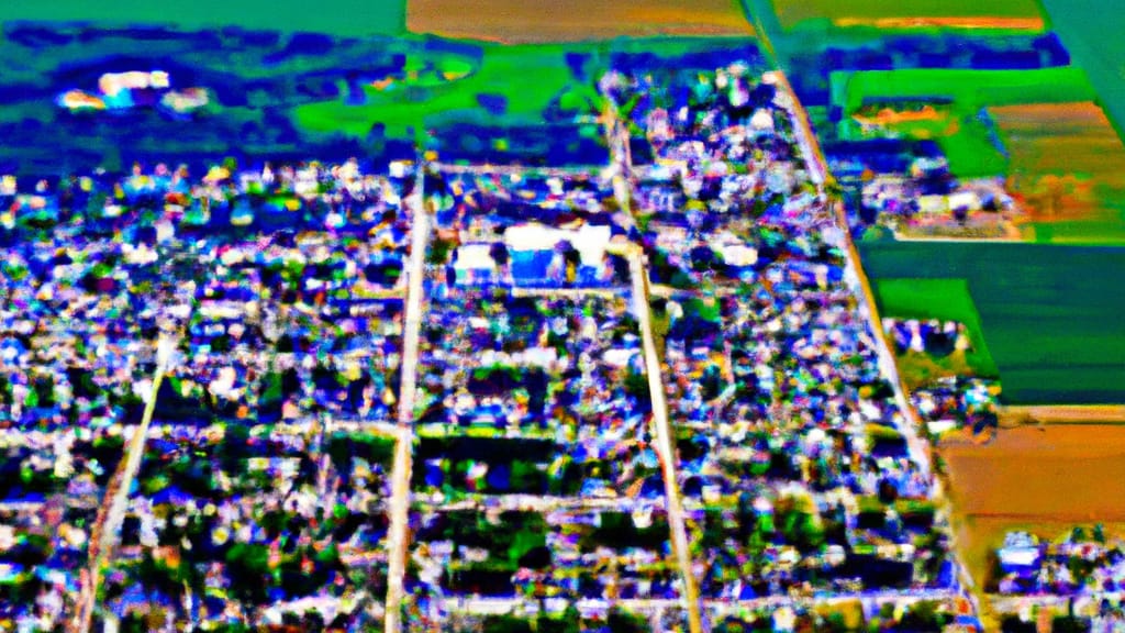 Newton, Iowa painted from the sky