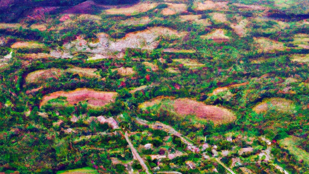 Oak Grove, Kentucky painted from the sky
