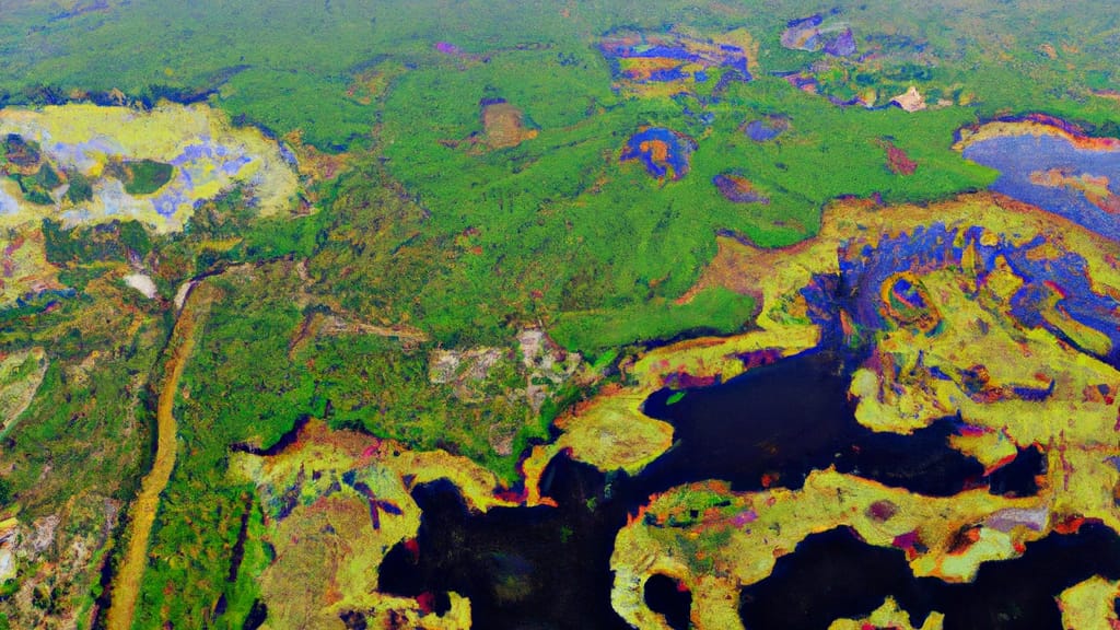 Ocoee, Florida painted from the sky