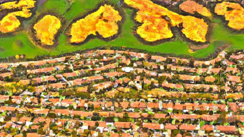 Olivehurst, California painted from the sky