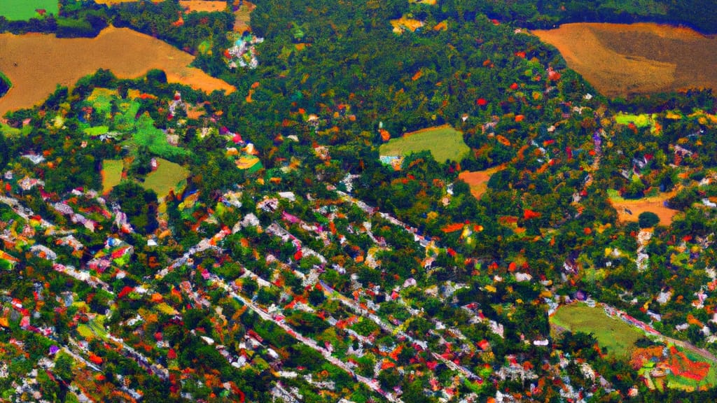 Olney, Maryland painted from the sky