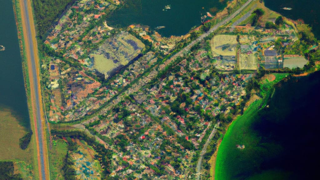 Orange Park, Florida painted from the sky