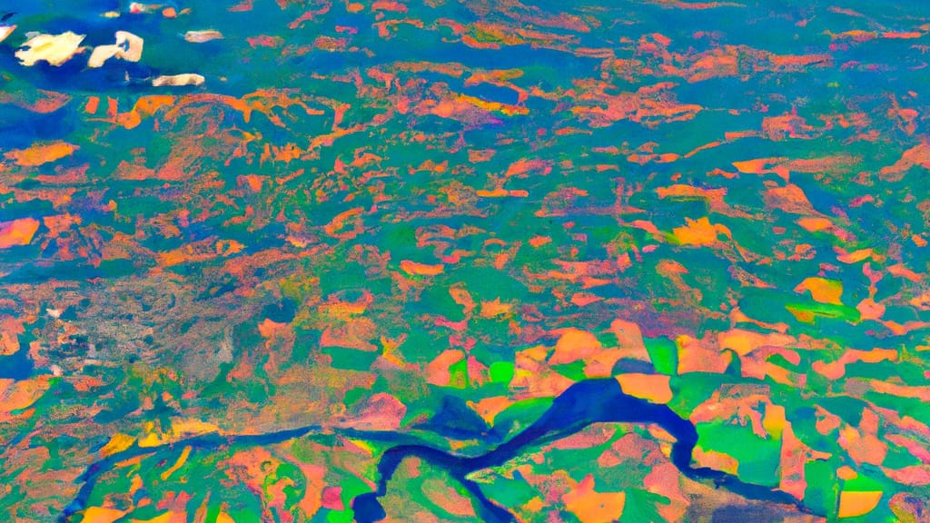 Oregon, Wisconsin painted from the sky