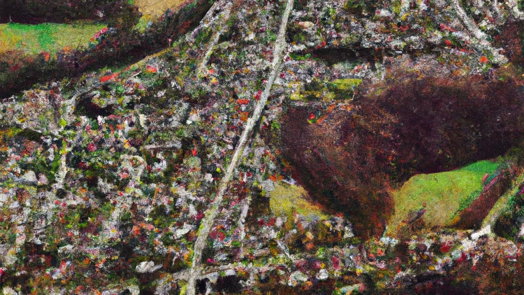 Oreland, Pennsylvania painted from the sky