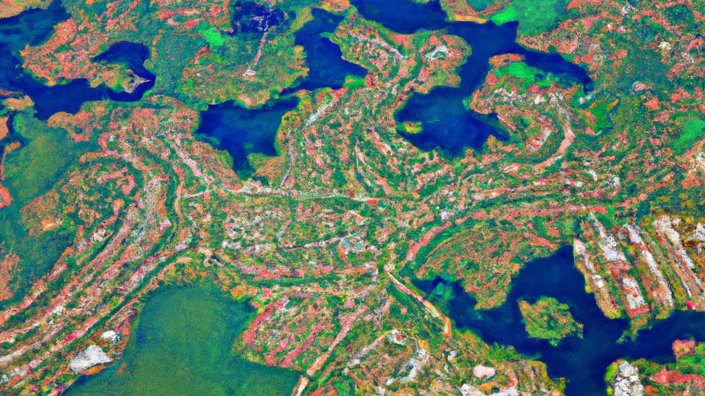 Orlando, Florida painted from the sky