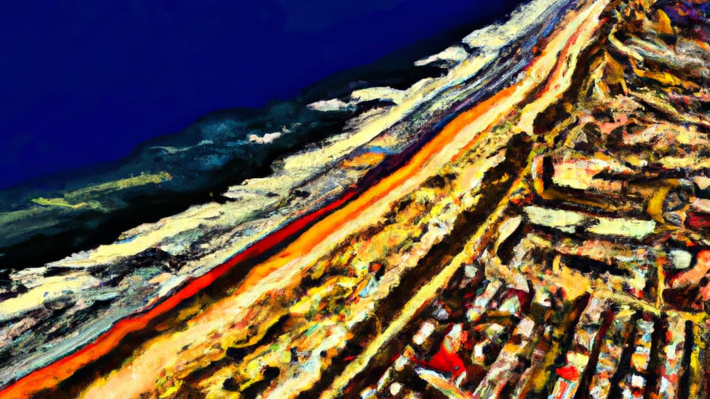 Ormond Beach, Florida painted from the sky