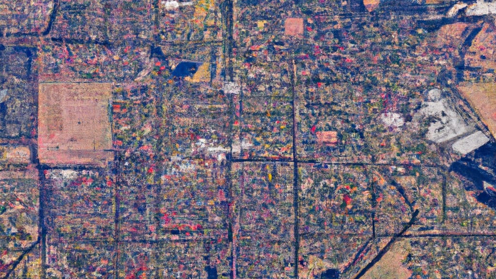 Palatine, Illinois painted from the sky