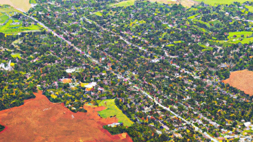 Palos Hills, Illinois painted from the sky