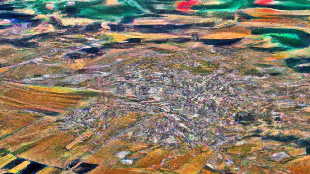 Parsons, Kansas painted from the sky