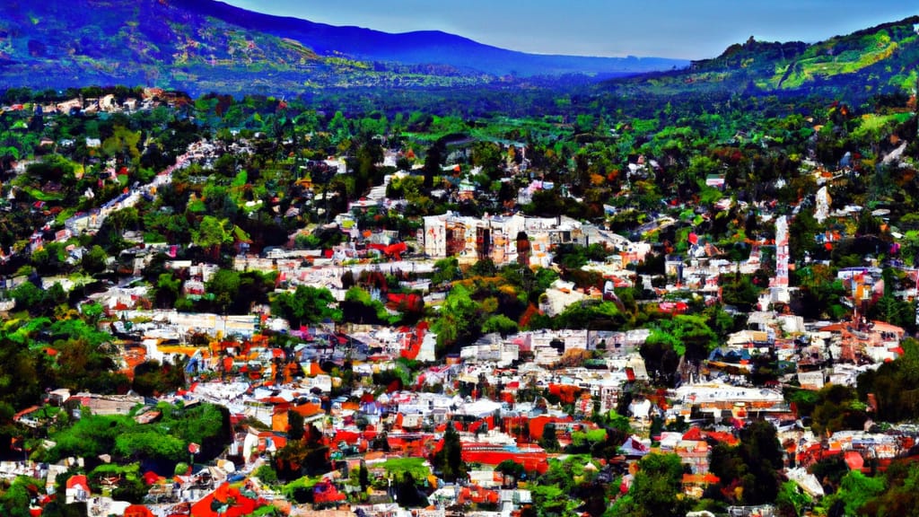 Pasadena, California painted from the sky