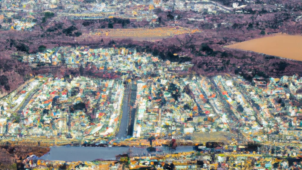 Paulsboro, New Jersey painted from the sky