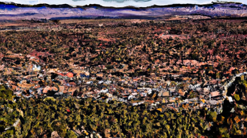 Payson, Arizona painted from the sky