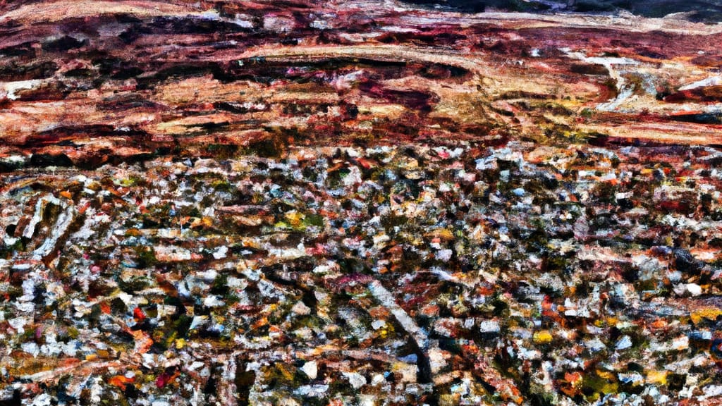 Payson, Utah painted from the sky