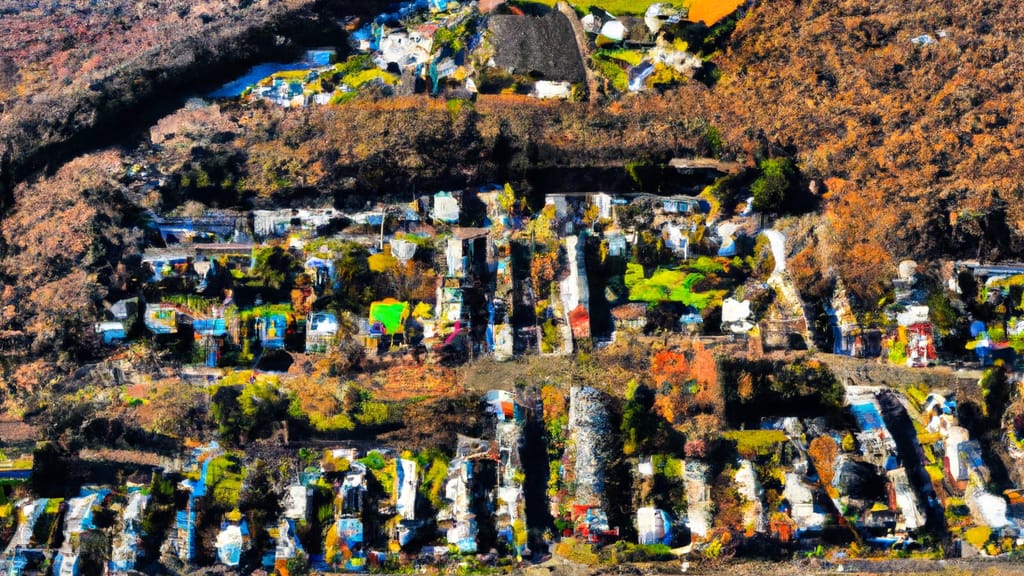 Pemberton, New Jersey painted from the sky