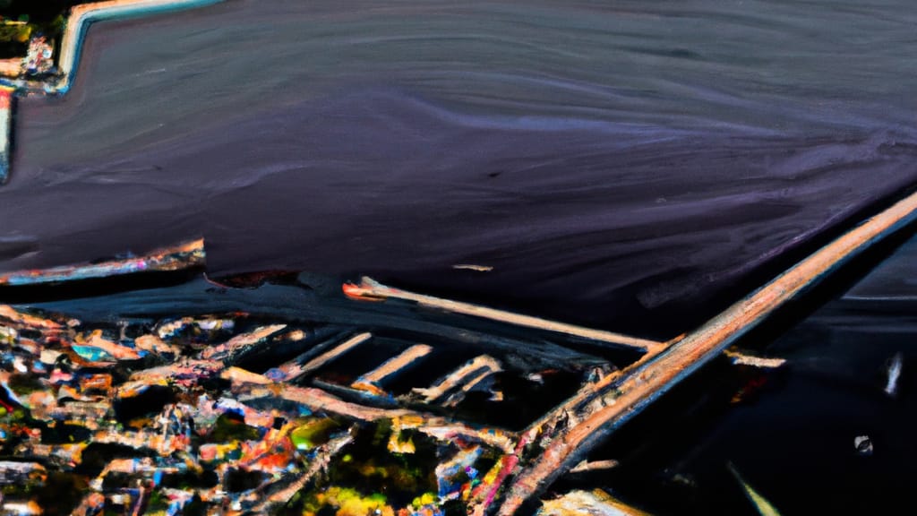 Pensacola, Florida painted from the sky