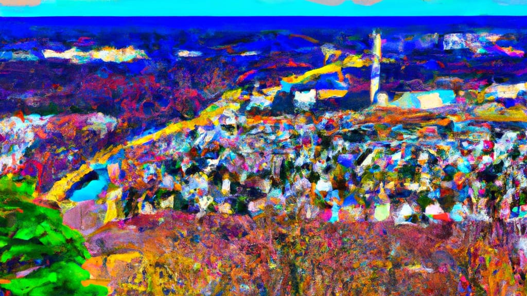 Pikesville, Maryland painted from the sky