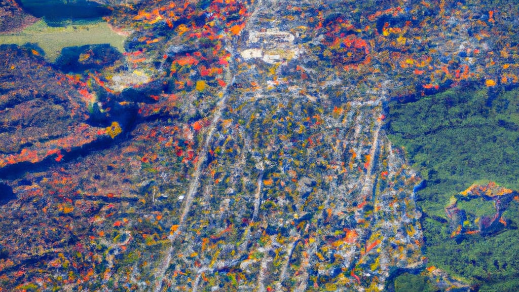 Plainfield, Connecticut painted from the sky