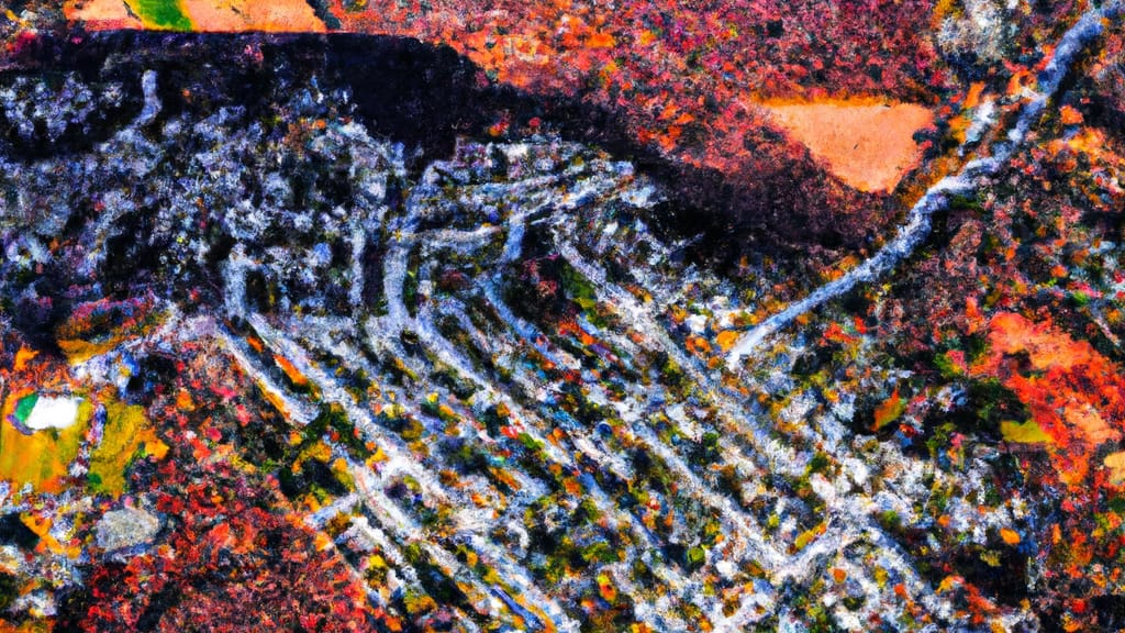 Plainville, Connecticut painted from the sky