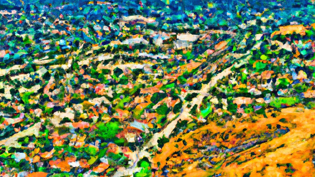 Pomona, California painted from the sky
