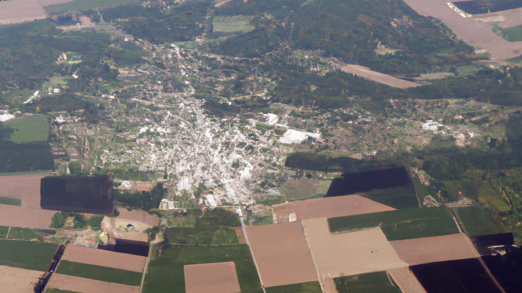 Posen, Illinois painted from the sky